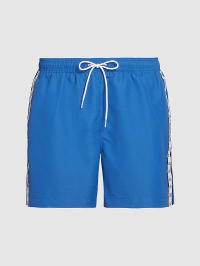 Calvin Klein Fürdőruha HU011433 | Calvin Klein Core Mono Tape Medium Drawstring Férfi Úszónadrág Kék